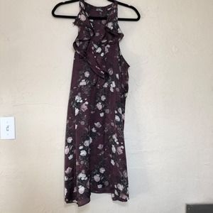 Converse One Star Flower Print Ruffled Skater Dress L